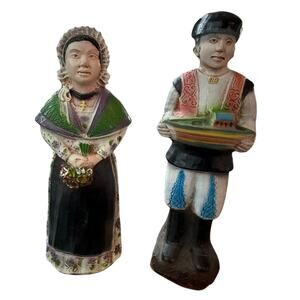 Rare Vintage Oriental Man and Woman Figurines
